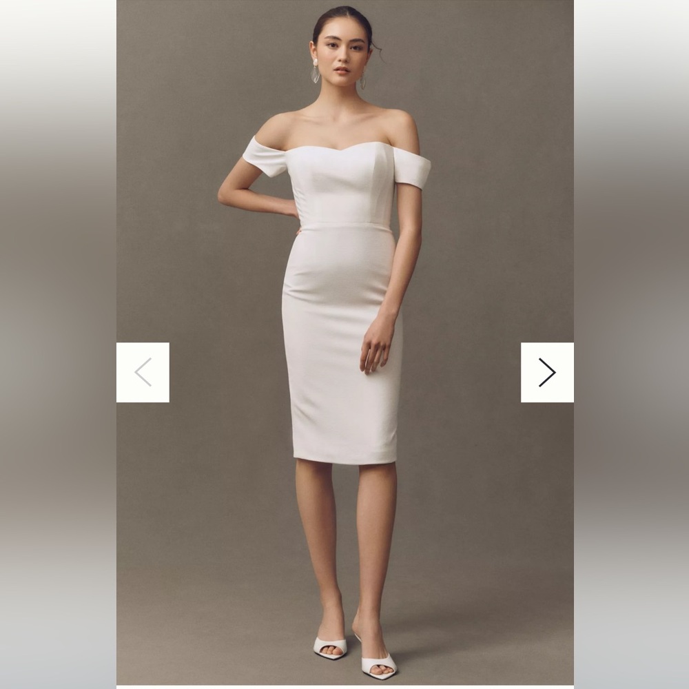 Dress the Population Strapless White Dress